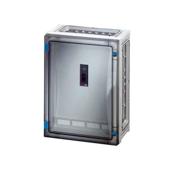   Hensel FP 5216 megszakító szekrény átlátszó ajtóval, 160A, 3p+PE+N, kapocstartomány 70mm² vagy MiVS160, 4db szekrényösszekötővel
