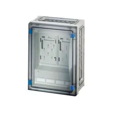   Hensel FP 2213 fogyasztásmérő szekrény átlátszó ajtóval, 2 db elektronikus fogyasztásmérőhöz, 4 db szekrényösszekötővel