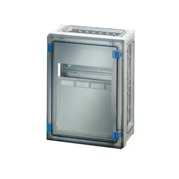   Hensel FP 1211 kismegszakítós szekrény átlátszó ajtóval, 12 osztásegységig, fővezetéki klismegszakítókhoz, PE/N kapcsokkal, 4 db szekrényösszekötővel, IP65