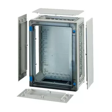   Hensel FP 0211 üres szekrény átlásztó ajtóval, 4 db szekrényösszekötővel, zárólap készlettel, IP65