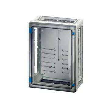   Hensel FP 2211 fogyasztásmérő szekrény átlátszó ajtóval, beépített mérőkereszttel és mérőrögzítő csavarokkal, 1 mérőhöz, 4 db szekrényösszekötővel