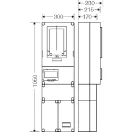 Hensel HB3000F4-U 1 és 3 fázisú egy mérőhelyes fogyasztásmérő szekrény mindennapszaki és előrefizetős méréshez 63A-ig, 1091620