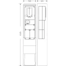 Hensel HB3000FE-U 1 és 3 fázisú egy mérőhelyes fogyasztásmérő szekrény mindennapszaki és előrefizetős méréshez 63A-ig, 1091640