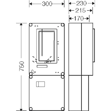   Hensel HB3008-U 1 és 3 fázisú egy mérőhelyes fogyasztásmérő szekrény mindennapszaki és előrefizetős méréshez 80A-ig, 1091615