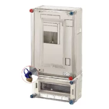   Hensel HB3012A-E Basic fogyasztásmérő szekrény EON területre IP 54, 1/3 fázisú egy mérős általános, 1x12 modul alul