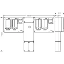 Hensel HCS422 Csoportos mérőhely, két fogyasztó részére mindennapszaki (80A) és vezérelt (32A) / H-tarifa (63A) méréshez, kapcsolóval és NH00 szakaszolható biztosítóaljzattal, túlfeszültség levezetőhöz előkészítve, 1091562