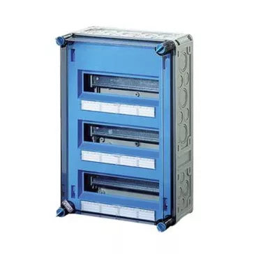   Hensel Mi 71336 kismegszakító szekrény 3x12x18mm osztásegységig, Fixconnect rugós PE+N kapcsokkal