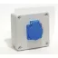 Jangar ipari doboz szerelt, vezeték nélkül, 107x107x60mm 1X(2P+F) IP44, JG-1-1220