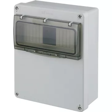   Jangar Üres ipari doboz 180x230x80mm 2-4 modul átlátszó ajtóval, IP65, JG-3518