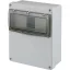 Jangar Üres ipari doboz 180x230x80mm 2-4 modul átlátszó ajtóval, IP65, JG-3518