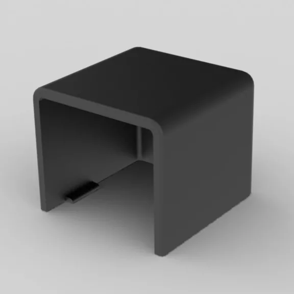 Kopos végzáró idom 20x20mm színes kábelcsatornához,fekete színű, UV-stabil, 8621 FB Kopos végzáró idom 20x20mm színes kábelcsatornához,fekete színű, UV-stabil, 8621 FB