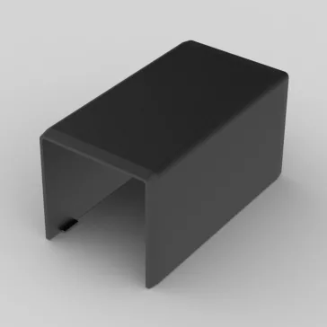   Kopos illesztés takaró 40x40mm színes kábelcsatornához, fekete színű, UV-stabil, 8642 FB