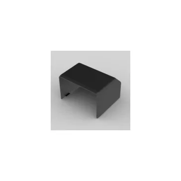   Kopos végzáró idom 60x40mm színes kábelcsatornához, fekete színű, UV-stabil, 8651 FB