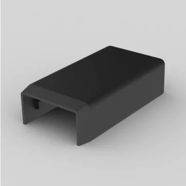   Kopos végzáró idom 20x10mm színes kábelcsatornához, fekete színű, UV-stabil, 8921 FB