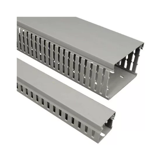 Kopos perforált kábelcsatorna, 25x25mm, műanyag, sötétszürke, RK 25X25 DIN LD