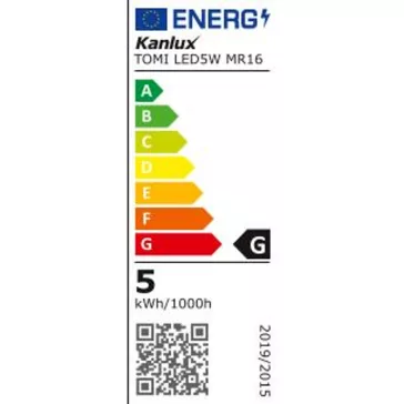   Kanlux TOMI LED5W MR16-WW 370lm meleg fényű 5W led izzó, 22704