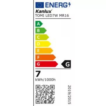   Kanlux TOMI LED7W MR16-CW 500lm hideg fényű 7W led izzó, 22707