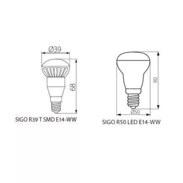   Kanlux 22734, SIGO R39 4,5-NW LED 320lm természetes fényű E14, R39-es, led izzó, 22734