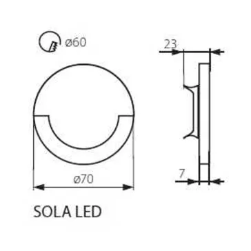 Kanlux SOLA LED WW dekorációs lámpa
