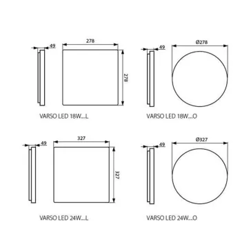 Kanlux VARSO LED 18W-NW-O védett ledes lámpatest, 26441