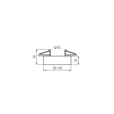Kanlux MINI GORD DLP-50-W dekorációs keret, 28780