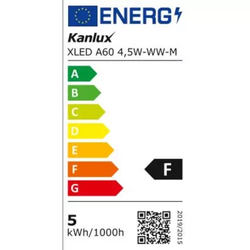   Kanlux 29607, XLED A60 4,5W- WW –M 470lm meleg fehér E27, filament, led izzó, 29607