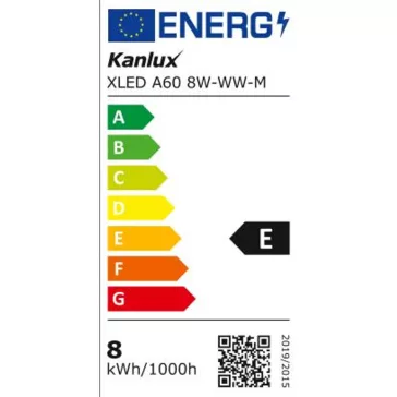   Kanlux 29612, XLED A60 8W- WW –M 1055lm meleg fehér E27, filament, led izzó, 29612