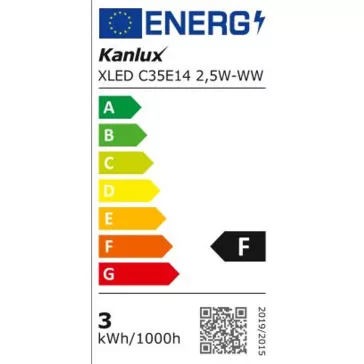   Kanlux 29617, XLED C35 2,5W-WW 250lm meleg fehér E14, filament, led izzó, 29617