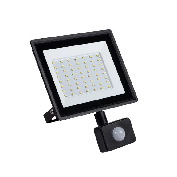 Kanlux GRUN NV mozgásérzékelős LED reflektor fekete 50W 4260lm 4000K IP65, 31400 Kanlux GRUN NV mozgásérzékelős LED reflektor fekete 50W 4260lm 4000K IP65, 31400