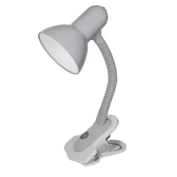   Kanlux SUZI HR-60-SR E27-es 60W gégecsöves csíptetős asztali lámpa ezüst
