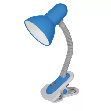   Kanlux SUZI HR-60-BL E27-es 60W gégecsöves csíptetős asztali lámpa, kék
