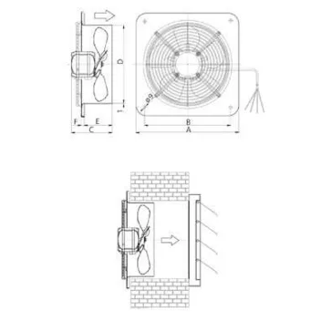 Kanlux C300 ipari elszívó ventilátor
