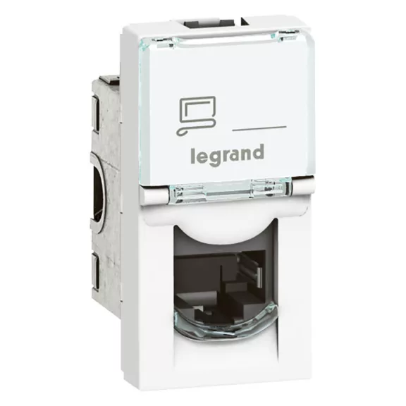 Legrand Program Mosaic LCS2 RJ45 aljzat Cat 6 UTP, 1 modul, fehér, 76561 Legrand Program Mosaic LCS2 RJ45 aljzat Cat 6 UTP, 1 modul, fehér, 76561