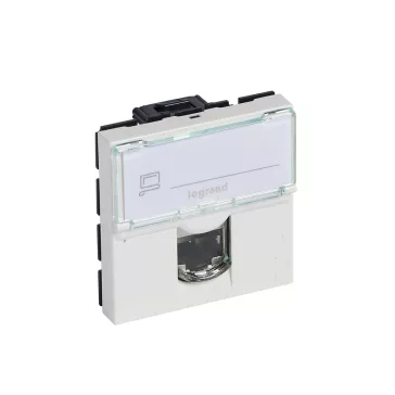   Legrand Program Mosaic LCS2 RJ45 aljzat Cat 6 UTP, 2 modul, fehér, 76564
