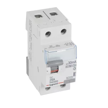   Legrand Áram-védőkapcsoló (FI relé) TX3 2P 25A/30mA, A-HPI típus, 411595