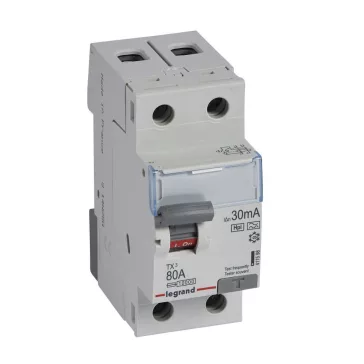   Legrand Áram-védőkapcsoló (FI relé) TX3 2P 80A/30mA, A-HPI típus, 411598
