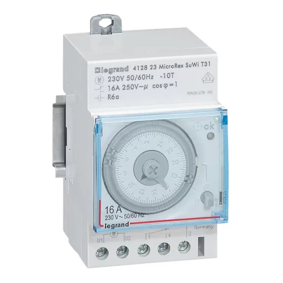 Legrand MicroRex T31 mechanikus kapcsolóóra, napi, automatikus téli/nyári időszámítás átállás, Legrand MicroRex T31 mechanikus kapcsolóóra, napi, automatikus téli/nyári időszámítás átállás,