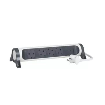 Legrand Elosztósor Premium 4x2P+F, túlfeszültség-védelemmel, 1,5 m vezetékkel, fehér/fekete, 69
