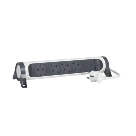 Legrand Elosztósor Premium 4x2P+F, túlfeszültség-védelemmel, 1,5 m vezetékkel, fehér/fekete, 69 Legrand Elosztósor Premium 4x2P+F, túlfeszültség-védelemmel, 1,5 m vezetékkel, fehér/fekete, 69