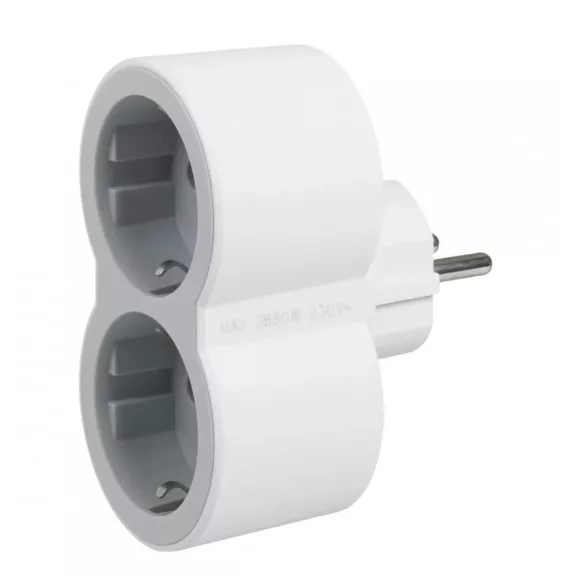 Legrand Kettős 2P+F elosztó biztonsági zsaluval, 16 A, fehér-szürke, 694516 Legrand Kettős 2P+F elosztó biztonsági zsaluval, 16 A, fehér-szürke, 694516