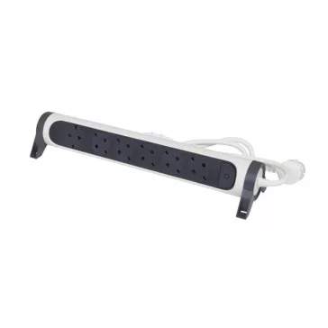   Legrand Elosztósor Premium 6x2P+F forgatható, 1,5 m vezetékkel, fehér/fekete, 694533
