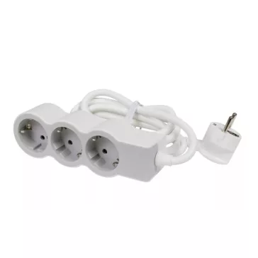   Legrand Elosztósor Standard 3x2P+F, 1,5 m vezetékkel, fehér-szürke, 694549