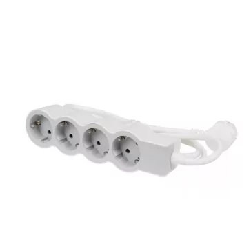   Legrand Elosztósor Standard 4x2P+F, 1,5 m vezetékkel, fehér-szürke, 694552