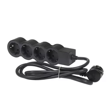   Legrand Elosztósor Standard 4x2P+F, 1,5 m vezetékkel, fekete, 694553