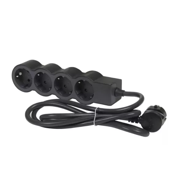 Legrand Elosztósor Standard 4x2P+F, 1,5 m vezetékkel, fekete, 694553 Legrand Elosztósor Standard 4x2P+F, 1,5 m vezetékkel, fekete, 694553