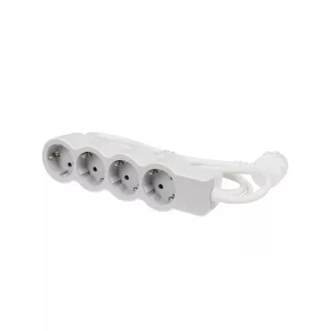   Legrand Elosztósor Standard 4x2P+F, 3 m vezetékkel, fehér-szürke, 694561