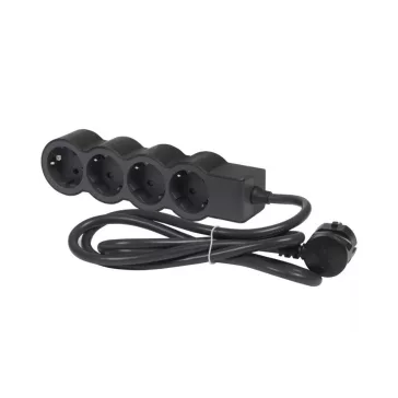   Legrand Elosztósor Standard 4x2P+F, 3 m vezetékkel, fekete, 694562