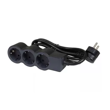   Legrand Elosztósor Standard 3x2P+F, 5 m vezetékkel, fekete, 694568