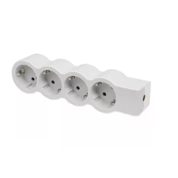   Legrand Elosztósor Standard 4x2P+F, vezeték nélkül, fehér-szürke, 694575