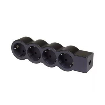   Legrand Elosztósor Standard 4x2P+F, vezeték nélkül, fekete, 694576